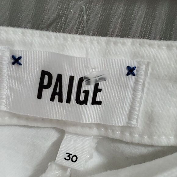 Paige jeans womens size 30 equal size 10 US white side zip rn# 27002 - Picture 2 of 6